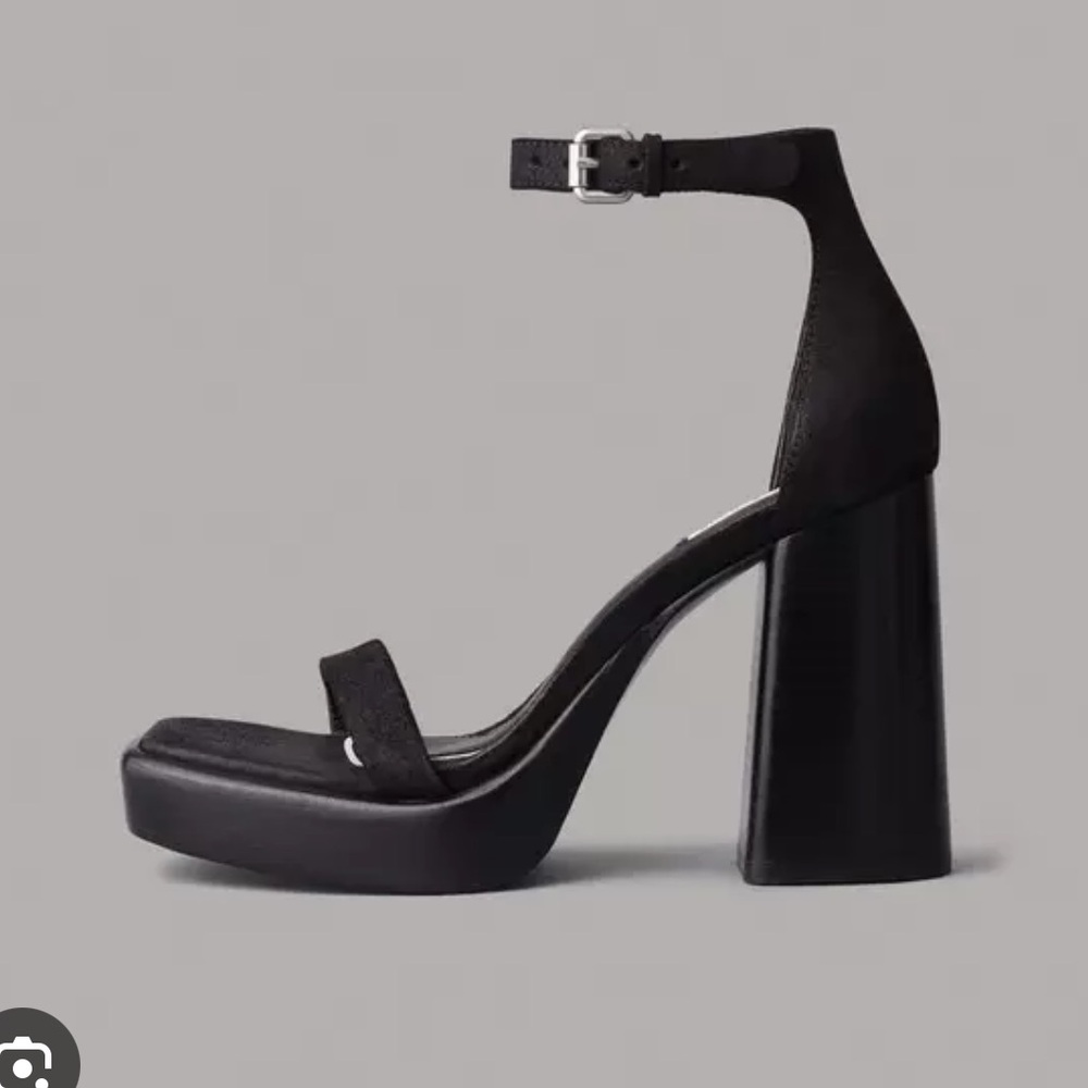 Rag & Bone Matrix Sandal Platform Heels Black Suede